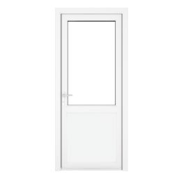 Crystal  1-Panel 1-Clear Light RH White uPVC Back Door 2090mm x 890mm