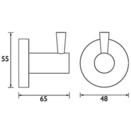 Bristan  Round Hook Brushed Brass
