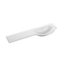 Alaska Bathroom Fitted Furniture Pack RH Vanity with Basin Stone Grey Matt 1244mm x 355mm x 997mm