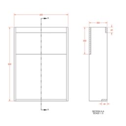 Alaska Bathroom Fitted Furniture Pack RH Vanity with Basin Stone Grey Matt 1244mm x 355mm x 997mm