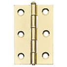 Brass Effect  Loose Pin Butt Hinges 76 x 29mm 2 Pack