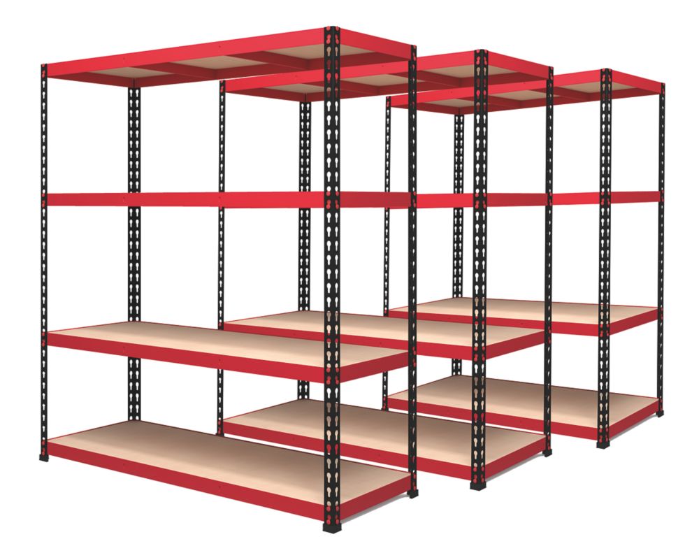 RB Boss 4Tier PowderCoated Steel Garage Shelving Unit 1525mm x 610mm