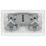 British General Evolve 13A 2-Gang SP Switched Socket Pearlescent White  with White Inserts