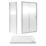 ETAL  Framed Rectangular Sliding Door Shower Enclosure & Tray  Chrome 1190mm x 750mm x 1940mm
