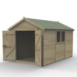 Forest Timberdale 8' 6" x 12' (Nominal) Apex Tongue & Groove Timber Shed with Assembly