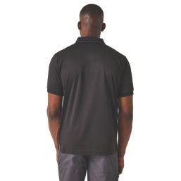 Regatta Navigate Short Sleeve Polo Shirt Black/Seal Grey X Large 43.5" Chest