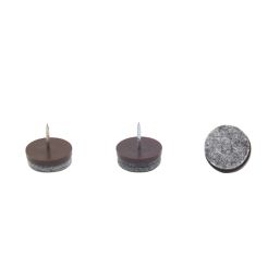 Essentials Brown Round Pinned Felt Pads 24mm x 24mm 40 Pack