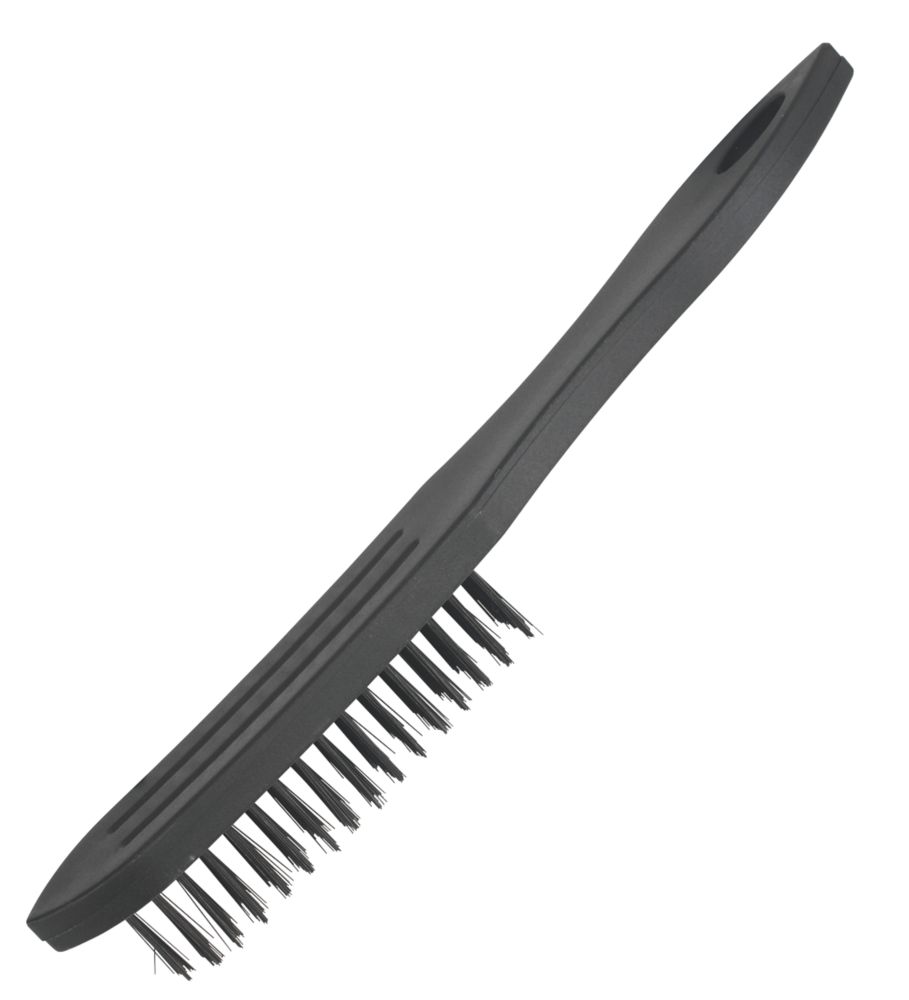 Wire Brush with Carbon Steel Bristles - Screwfix