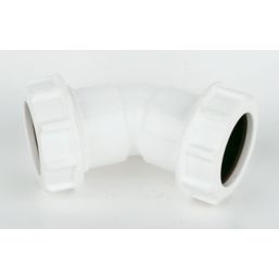 FloPlast WC18 Universal Compression Waste Bend 135 (45°)° 32mm