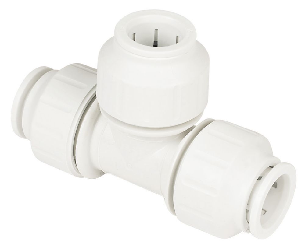 JG Speedfit  Plastic Push-Fit Equal Tees 22mm 5 Pack