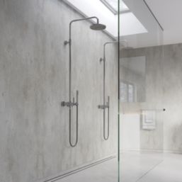 Fibo Signature Wet Wall Panelling Silk  Cracked Concrete 2400mm x 600mm x 10.2mm