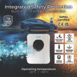 Masterplug  1 Port 7.4kW  Mode 3 Type 2 Socket Smart Electric Vehicle Charger White