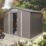 Rowlinson  8' x 5' 6" (Nominal) Apex Metal Shed Light Grey