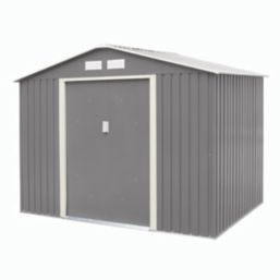 Rowlinson  8' x 5' 6" (Nominal) Apex Metal Shed Light Grey