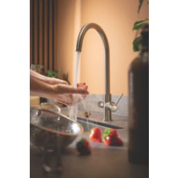 Abode Puria 3-Way Deck Mounted Filter Tap Brushed Nickel