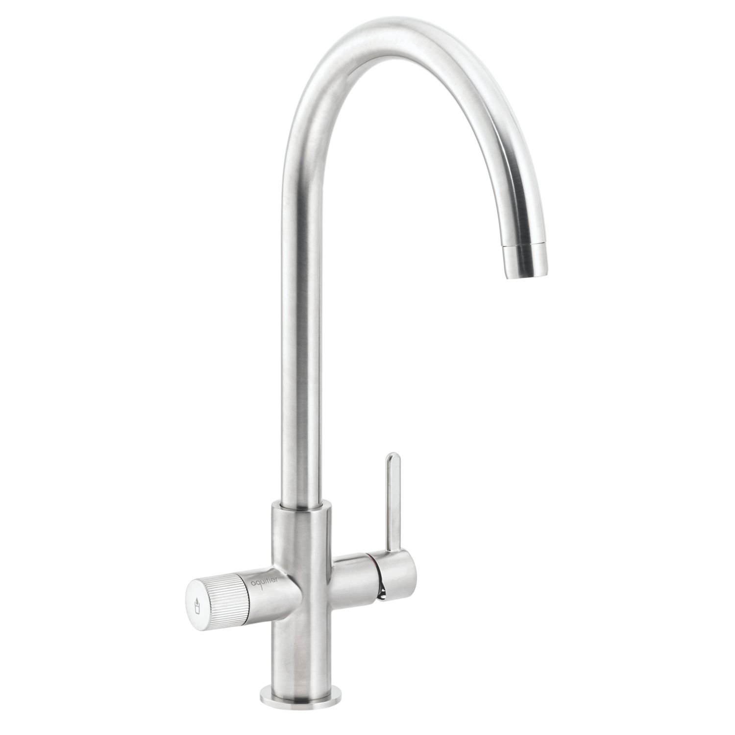 Abode Puria 3-Way Deck Mounted Filter Tap Brushed Nickel (221CV)