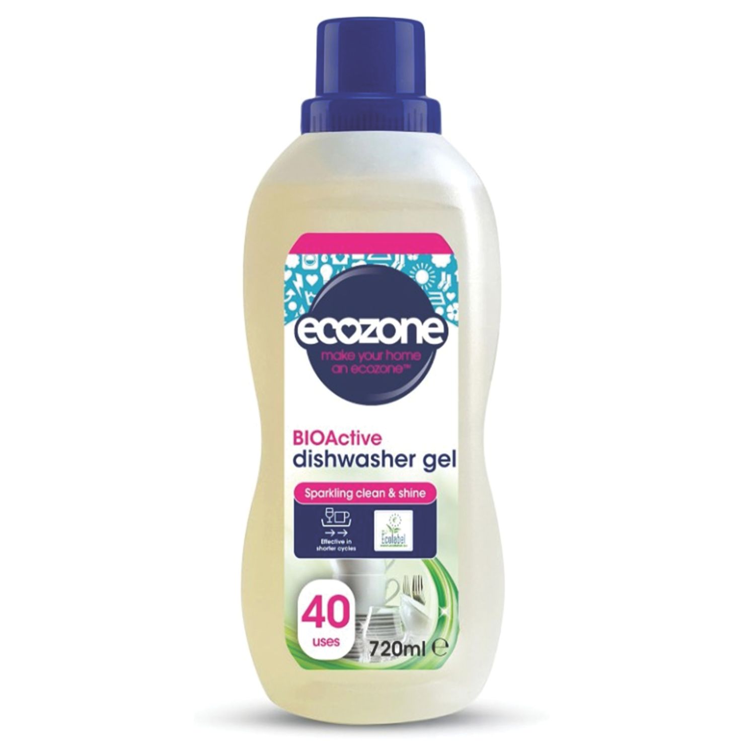 Ecozone BIOActive 2002072106 Dishwasher Gel 720ml (221CX)