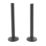 ETAL Danva 15mm x 1/2" Anthracite Straight & L/S Modern Thermostatic Radiator Valve & Lockshield