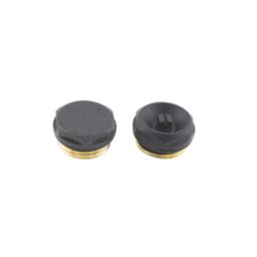 ETAL Danva 15mm x 1/2" Anthracite Straight & L/S Modern Thermostatic Radiator Valve & Lockshield