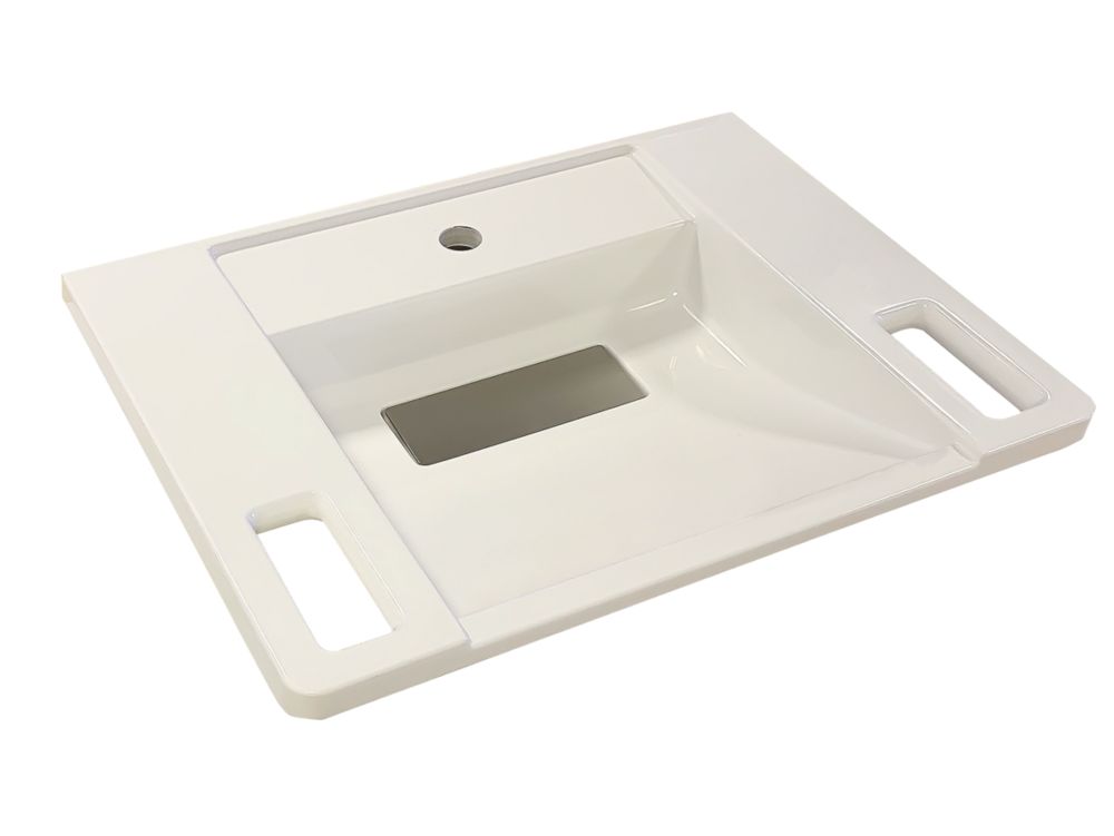 EXOS Accessible Wash Basin 1 Tap Hole 380mm Screwfix
