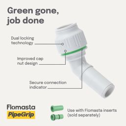 Flomasta  Plastic Push-Fit Equal 135° Spigot Elbow 22mm