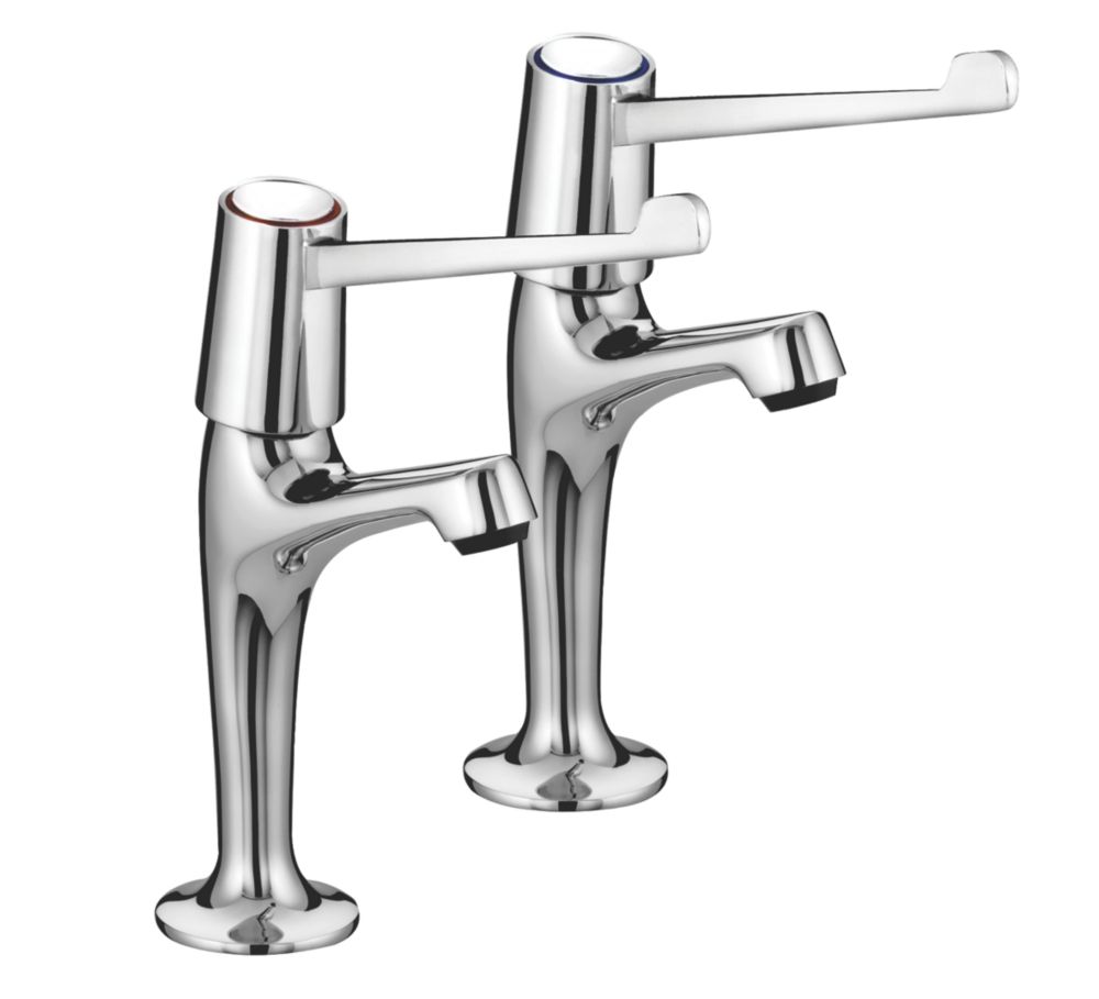 Bristan Lever 6 Contemporary Single Lever High Neck Pillar Kitchen Taps