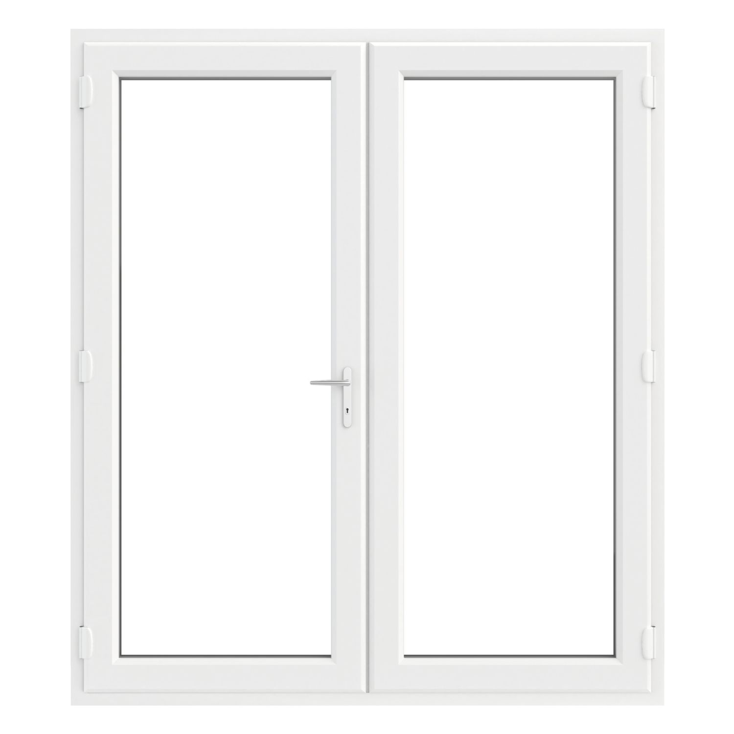 Crystal White Triple-Glazed uPVC French Door Set 2090mm x 1790mm (221JN)