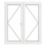 Crystal  White Double-Glazed uPVC French Door Set 2055mm x 1690mm