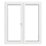 Crystal  White Double-Glazed uPVC French Door Set 2055mm x 1690mm
