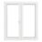 Crystal  White Double-Glazed uPVC French Door Set 2055mm x 1690mm