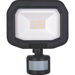 Luceco Castra Outdoor LED Floodlight With PIR Sensor Black 10W 1050lm