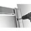 Triton Fast Fix Framed Square Pivot Door with Side Panel Non-Handed Chrome 760mm x 760mm x 1900mm