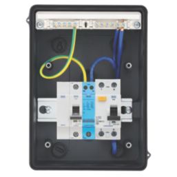 British General  5-Module 2-Way Part-Populated  RCD Incomer Consumer Unit with SPD