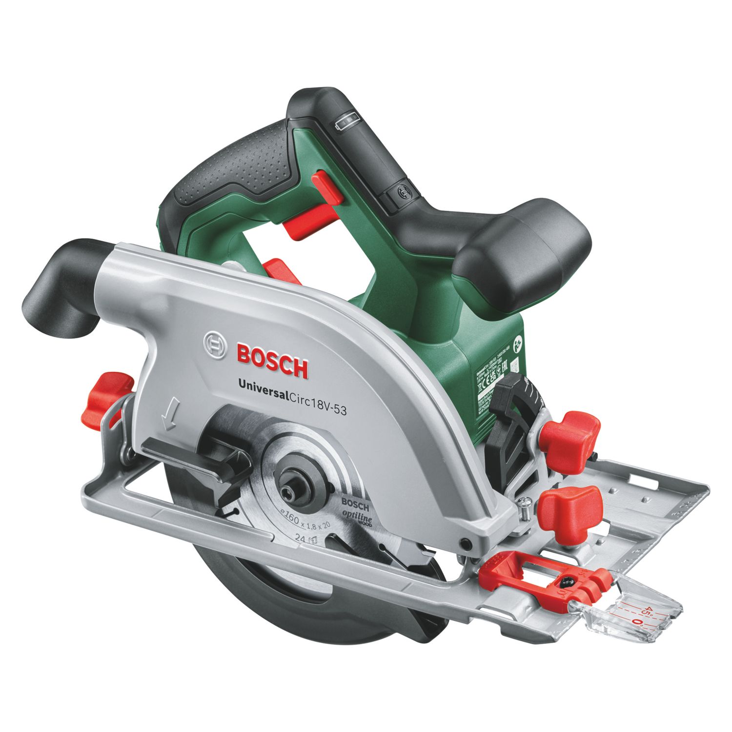 Bosch UniversalCirc 18V-53 160mm 18V Li-Ion Power for All Cordless Circular Saw - Bare (221PW)