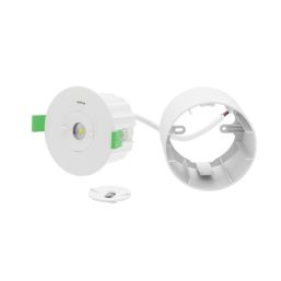 Lexco  Fixed  Recessed Non-Maintained Emergency LED Downlight White 1.6W 300lm 104mm