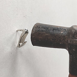 Cobra WallBiter Hammer-In Picture Hook for Plasterboard & Wood Nickel 4 Pack