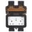 Knightsbridge  IP66 13A 2-Gang DP Weatherproof Outdoor Switched Passive RCD Socket