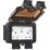 Knightsbridge  IP66 13A 2-Gang DP Weatherproof Outdoor Switched Passive RCD Socket