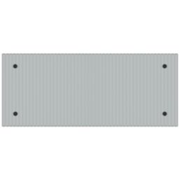 Splashback  Bathroom Splashback Fluted Clear with Matt Black Caps 250mm x 600mm x 4mm