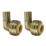 ETAL  Brass Push-Fit Equal 90° Stem Elbow 15mm 2 Pack