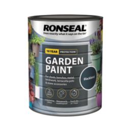 Ronseal Garden Paint Matt Blackbird 0.75Ltr