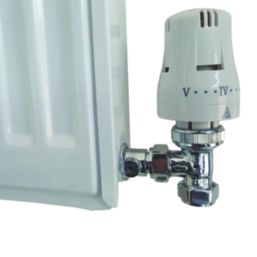 Thomas Dudley Ltd 15mm Compression x 1/2" BSP Male 54mm Chrome Radiator Tail  2 Pack