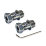Thomas Dudley Ltd 15mm Compression x 1/2" BSP Male Isolating Radiator Tails 54mm 2 Pack Chrome