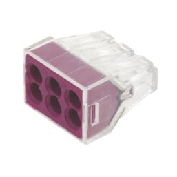 Wago  24A 6-Way Push-Wire Connector 50 Pack