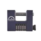 Squire  Weatherproof  Combination Block Padlock Blue/Chrome 85mm