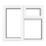 Crystal  Left-Hand & Top Opening Clear Triple-Glazed Casement White uPVC Window 1190mm x 1115mm