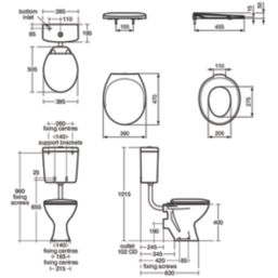 Armitage Shanks Sandringham Magnia  Low-Level Toilet Dual-Flush 4 / 6Ltr