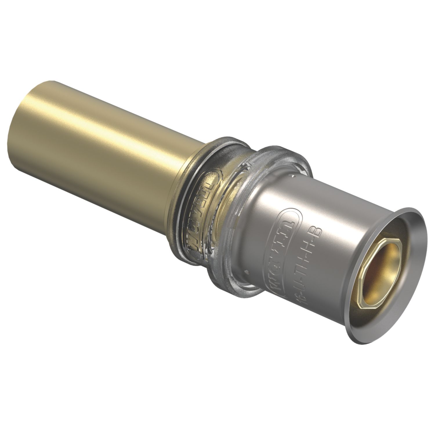 Wavin Tigris Multi-Layer Composite Press-Fit Adapting Coupler to Copper 16mm x 15mm 5 Pack (222RM)