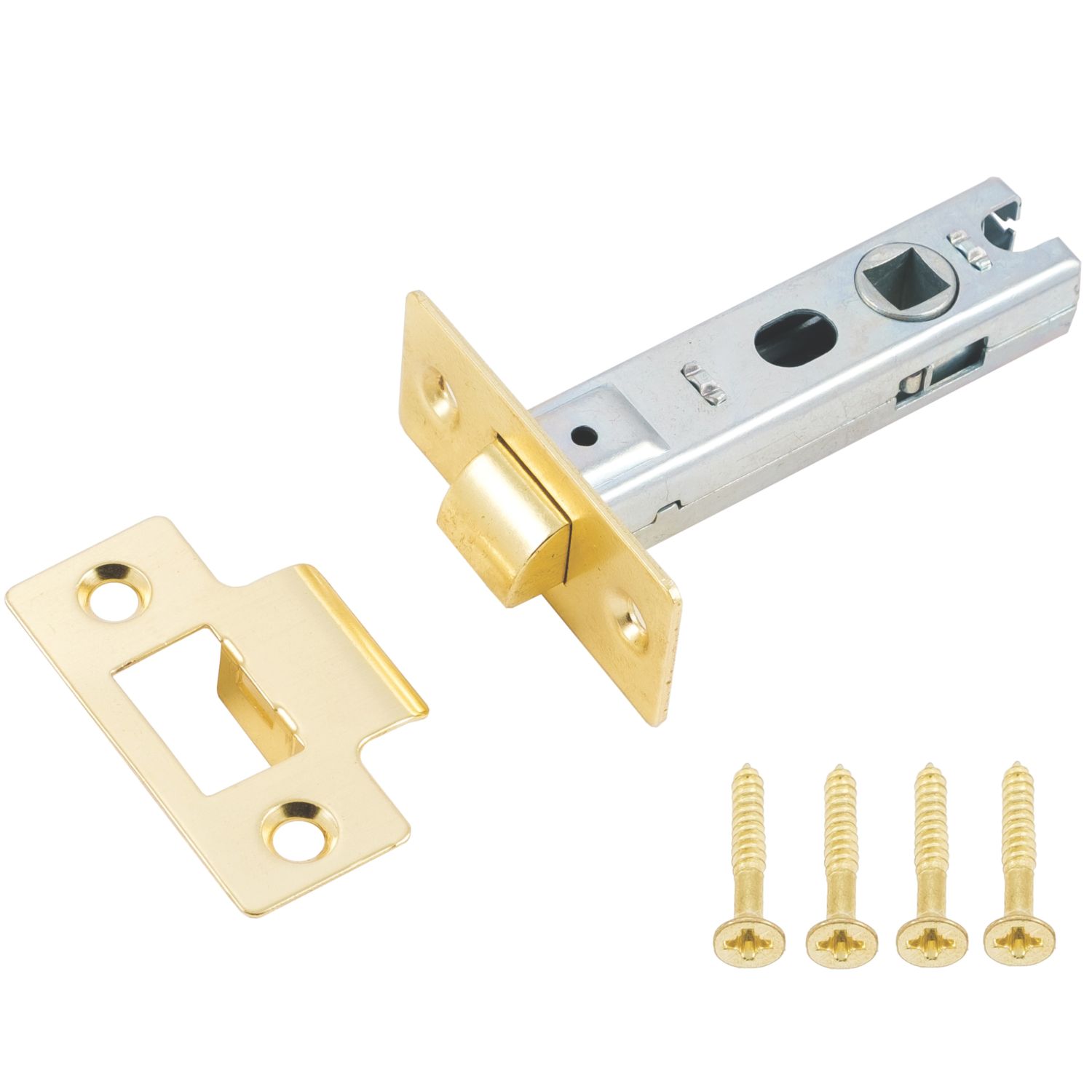 Smith & Locke Brushed Brass Tubular Mortice Latch 76mm Case - 57mm Backset (222TL)