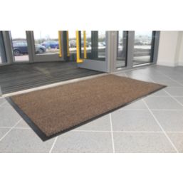 COBA Vyna-Plush Entrance Mat Black/Brown 1.5m x 0.9m x 7mm